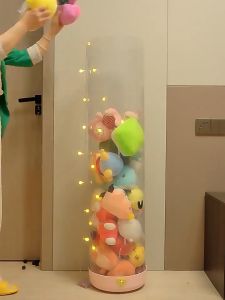 กล่องเก็บตุ๊กตา (50cm/90cm) ถังเก็บของเล่น Arttoy ที่เก็บตุ๊กตา ที่โชว์ตุ๊กตา แบบใหม่ พร้อมไฟ LED