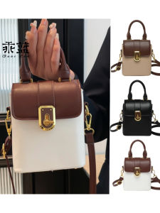 Chic Blue Womens Handbag 2025 New Summer Crossbody Phone Bag Quality Texture Small Square Bag Single Shoulder Bucket Shape