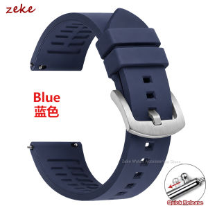 18/20/22mm FKM Rubber Watch Strap Quick Release Band Waterproof Silicone Watchband for Seiko for Swordfish for Rolex Bracelet
