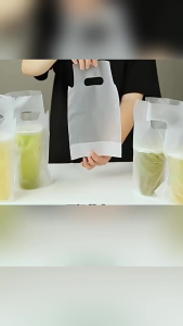 100pcs Milk Tea Plastic Bag Single / Double Ake Out Plastic Bag For Milktea 【CHEAPEST】