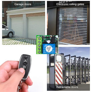 DC 12V 433Mhz RF Wireless Remote Control Switch Relay 1CH Receiver Module For LED Door Electromagnetic Lock DIY