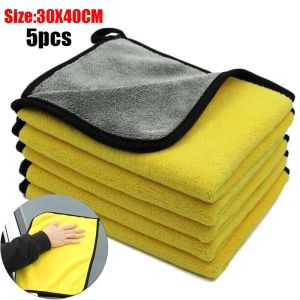 3/5PCs microfiber towel car microfiber wash towel microfiber cleaning cloth car wash drying towel auto detailing 30x3 0/40/60cm