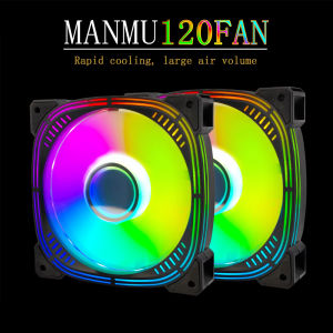 Manmu Pc Rgb Fan 120mm Case Fan With Infinite Lighting Pwm 5V3pin Computer Cooler Fan