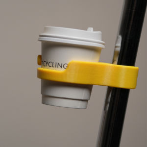 Foldable Bicycle Holder for FuYao Car Mounted Milk Tea Cup Bracket Creative Style Bicycle Accessories Ceramic Coated Plastic