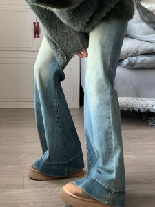 High Waist Bell Bottom Jeans Womens Stretchy Slimming Retro Design Long Leggings Comfortable Cotton Elastic Casual Pants