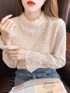 chaqi | เสื้อเชิ้ตคอตั้งแขนยาวบุขนแกะหนาสำหรับผู้หญิงในฤดูใบไม้ร่วงและฤดูหนาว เสื้อเชิ้ตแขนยาวแบบพิเศษที่สวมใส่สบายและมีสไตล์