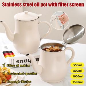 Milk White Oil Bottle Household Seasoning Bottle Stainless Steel Strainer