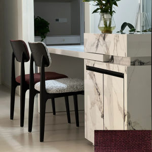 Modern Minimalist Black Fabric Armchair Italian Style Restaurant Chair Solid Wood Construction Hotel Villa Residential Furniture