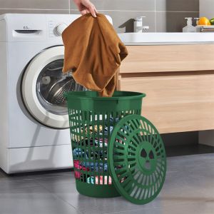 ONE-C1257 Keranjang Baju Kotor Bulat Set Tutup Serbaguna / Laundry Basket Keranjang Cucian Pakaian