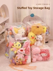 Large Capacity Plush Toy Storage Bag Transparent Dustproof Zipper Bag for Dolls And Soft Toys Organizer by Weixi from China
