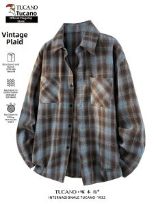 TUCANO | Retro Plaid Stripe Loose Casual Shirt