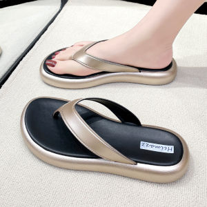 Comfortable Fashionable Womens Summer Sandals Anti-Slip Flat Bottom Beach Slippers Soft Sole Slip-On Shoes Casual Slip-ups