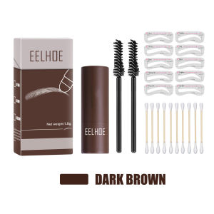 Eelhoe One Step Eyebrow Shaping Kit Stamp Eyebrow Painting Stamp Shaping Kit Set Makeup Stencils Eyebrow Brushes Tool Professional Natural Reusable Eyebrow Stencils Brushes Prefect EyeBrow Stamp Shaping Kit Waterproof Lasting Natural Contouring Beauty