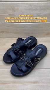 Sandal Slop Wanita Platform VS-253 Sendal Rajut Sandal Wedges Tali Gesper Hak Tinggi 3cm Style Korea Size 37-40