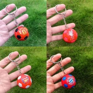Mini Football Key chain key Ring Gift for Boyfriend Real Madrid Liverpool Paris Chelsea Manchester City Fashion Accessories Souvenir