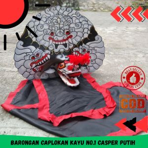 Mainan tradisional caplokan devil casper kayu kain panjang barongan jaranan kuda lumping