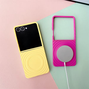 Rippleแม่เหล็กสําหรับSamsung Galaxy Z Flip 7 6 5 Flip7 Flip6 Flip5 5GสําหรับMagsafe Hard PCกันกระแทกฝาครอบป้องกัน