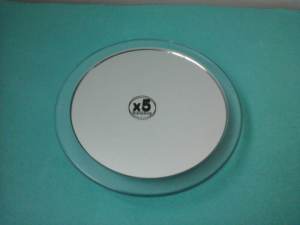 5x Magnifying Makeup Mirror 3 Suction Cups Environmental-Friendly Transparent Material Export Boutique Genuine Goods Factory Direct Sales