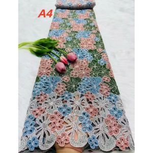 African Two Tone Water Soluble Guipure Lace Fabric Embroidery 2026 High Quality Nigerian Lace For Wedding Party Dress Sewing
