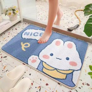 HuiMeng Home Bathroom Rug Machine Washable Bathroom Floor Mat Extra Soft Absorbent Non-Slip Bath Rug