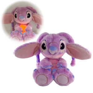 Disney | Hot Kawaii Stitch Music Soothing Breathing Doll Anime Plush Toys Sleep Companion Toys Sound and Light Dolls Christmas Decor Gift
