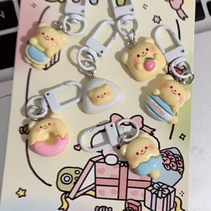 🔥IVY Cute Butter Bear Key Chain Soft Cute Backpack Pendant Cartoon Couple Best Friend Pendant