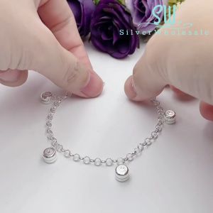 SilverWholesale #BB111 Original Silver Kids/Baby/Newborn Anklet Bracelet (Rantai Kaki/Tangan/Gelang Kanak/Budak/Bayi)