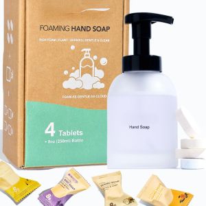 Premium Hand Wash Tablets with Glass Pump Set