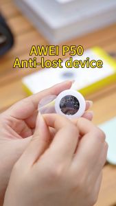 Awei P50 มินิติดตามป้องกันการสูญเสีย GPS พร้อมแจ้งเตือน Buzzer Smart Locator สัตว์เลี้ยงเด็ก Keys Wallet Finder เครื่องตรวจจับแท็ก เข้ากันได้กับ iPhone iPad Mac สนับสนุน Google Find My App