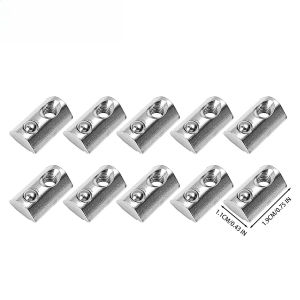 T Shape Block Sliding Nut Hammer Spring Ball Zinc Plated Carbon Steel for 2020 3030 4040 Aluminum Profile Extrusion Slot Track