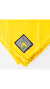 ผ้าพันคอลูกเสือสำหรับนักเรียน เขตกรุงเทพและปริมณฑล – ผ้าฝ้ายผสม สีตามจังหวัด นักเรียนต้องมีทุกคน