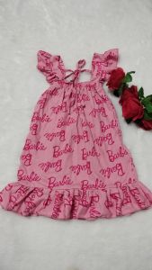 Dress barbie anak daster bahan rayon