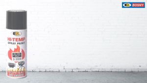 Sơn xịt chịu nhiệt  chống cháy 1200 F. (No.1500 bạc kim loại) - BOSNY HI-TEMP 400cc.
