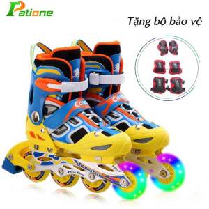 Giày Patin Trẻ Em Cougar 835LSG Vàng [ TẶNG 1 bộ bảo vệ tay chân ]tăng giảm được size