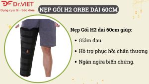 Nẹp Gối H2 Dài 60cm – Cố Định Hiệu Quả Bảo Vệ Khớp Gối