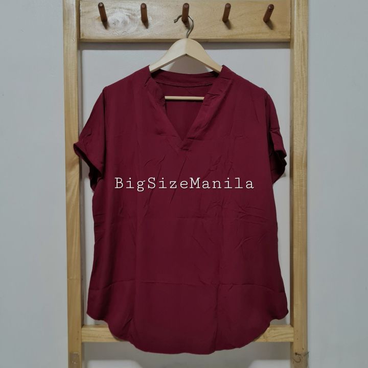 2XL 3XL Plus Size Big Size Chinese Collar Blouse Lazada PH