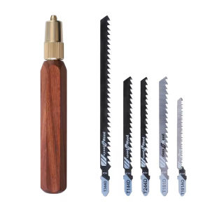 Mini Hand Saw Set with High Carbon Steel Coarse & Fine Tooth Saw Blade for Cutting Wood  with Replaceable Blade and Wood Handle