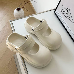 รองเท้าแตะ Mary Janes สำหรับผู้หญิง รองเท้าแตะ EVA หนา รองเท้าแตะสำหรับใส่ในบ้าน รองเท้าแตะฤดูร้อน รองเท้าแตะชายหาด รองเท้าแตะสำหรับใส่ไปทำงาน