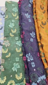 Nigerian Swiss Voile Lace Fabric with 3D Flower Applique And Stones Super Quality African Wedding Dress Lace 2026
