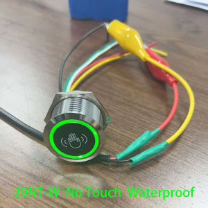 Door Exit Button Release Push Switch DC9-24V for Access Control System Door Lock Embedded Round Metal IP67 Waterproof