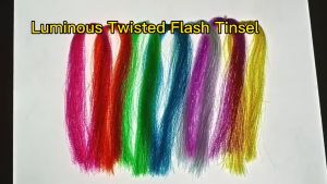 Luminous Flashabou Holographic Tinsel Glow Crystal Flash Strands Fly Tying Material For Jig Hook Fishing Flies Rigs Lure Making