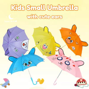 【NEW】Cute Cartoon Toy Umbrella for Kids Animal Creative 3D Ear Modeling Umbrella for Boys Girls