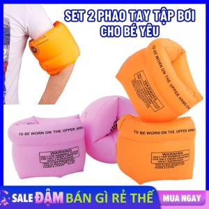 SET 2 Chiếc Phao Tay Cho Bé Tập Bơi - Phao Bơi  Phao Tập Bơi Đeo Tay Chất Liệu Dày Dặn An Toàn Loại Xịn Thích Hợp Mang Đi Biển ( Nhiều Màu )