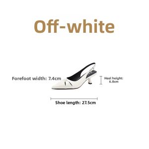 Josiny | French Style Pointed Toe High Heel Open Shoes
