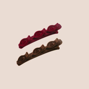 1/2/3-piece set of retro flocked fish side hairpins fashionable and simple hairpins for women