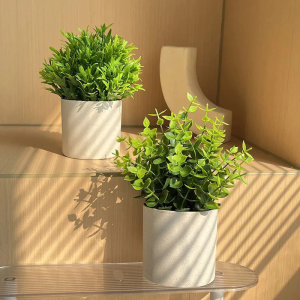 1pcs Simulation Potted Plant Mini High End Green Home Decoration Artificial Potted Plants