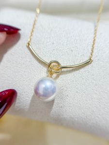 Fashionable Pearl Pendant 925 Silver Necklace DIY Accessories Empty Setting with Chain round And Oval Baroque Style Jewelry Parts