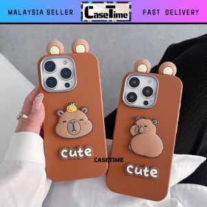 INFINIX Smart 8 9 Hot 30i 40 40i Pro 50 50i 3D capybara ear leather case casing 手机壳