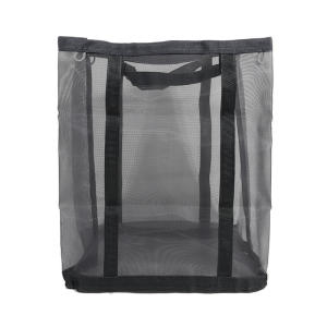 ตะกร้าใส่ผ้าสกปรกสำหรับใช้ในครัวเรือน ความจุขนาดใหญ่ พับได้ พร้อมหูหิ้ว ตะกร้าตาข่ายสำหรับเก็บของในห้องน้ำและห้องซักรีด