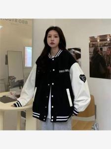 American Retro Baseball Jacket 2025 Spring Autumn New Style Patchwork Loose Korean Version Student Outerwear Women Trendy